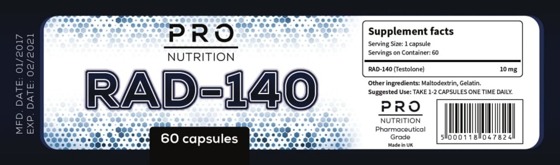 Pro Nutrition Rad-140 60 caps